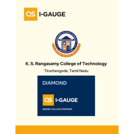 KSRCT - Diamond rating by QS I-Gauge Indian college Ratings